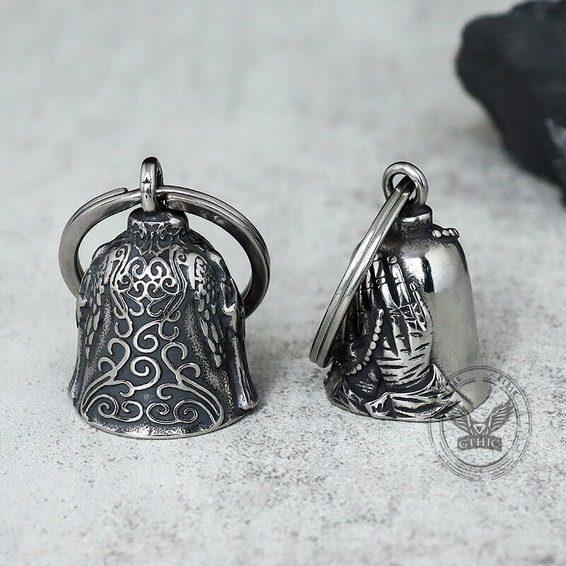 Virgin Mary Guardian Bell Stainless Steel Keychain