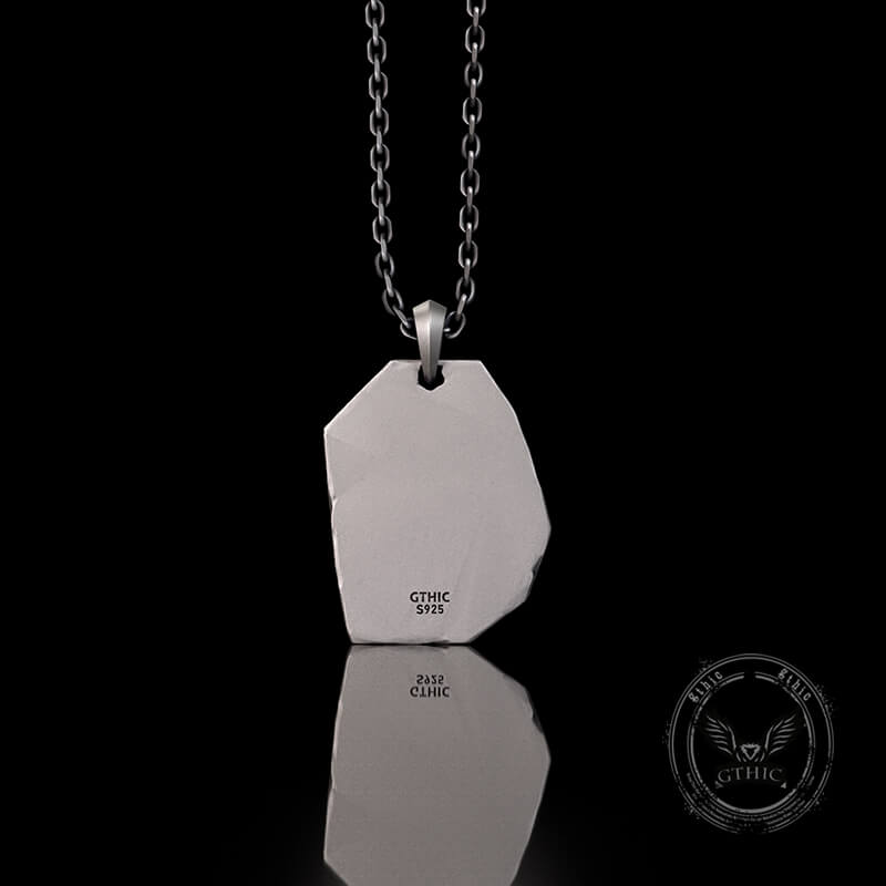 Wendigo Skull Sterling Silver Pendant