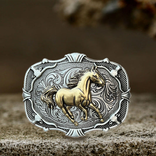 Western Style Mustang Zinc Alloy Belt Buckle