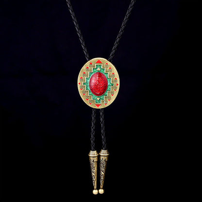 Western Totem Bolo Tie