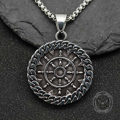 Wheel Anchor Stainless Steel Marine Pendant