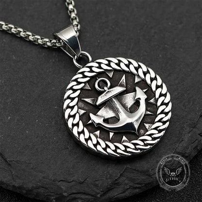 Wheel Anchor Stainless Steel Marine Pendant