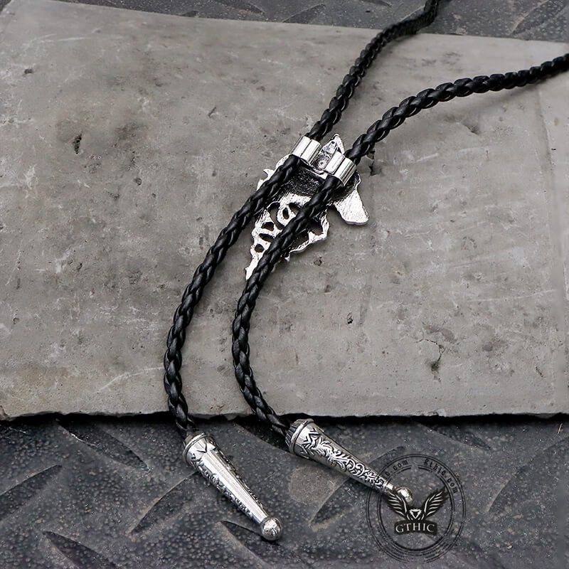 Wolf Head Alloy Animal Bolo Tie