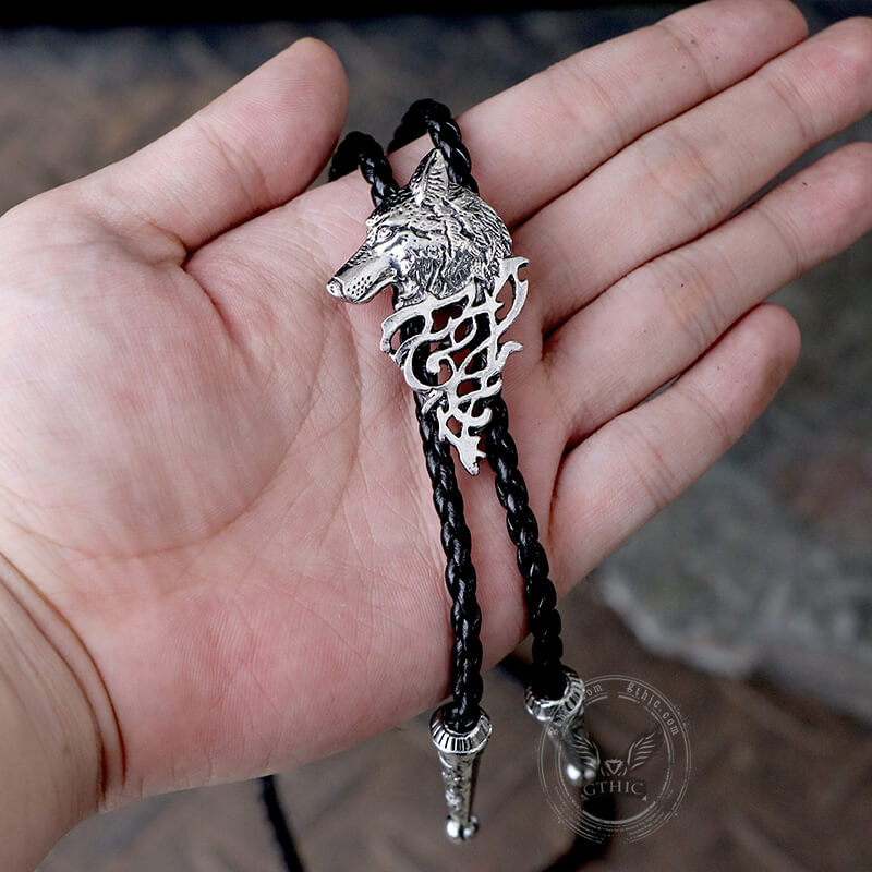 Wolf Head Alloy Animal Bolo Tie