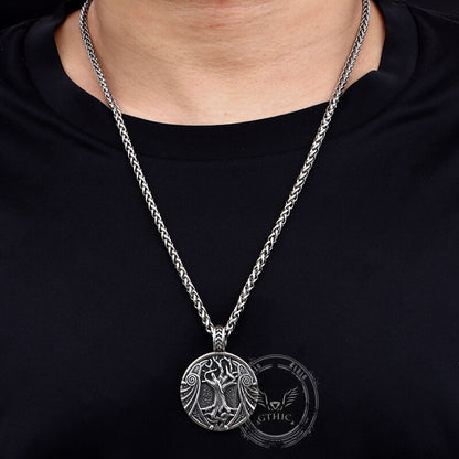 Yggdrasil Helm of Awe Stainless Steel Pendant