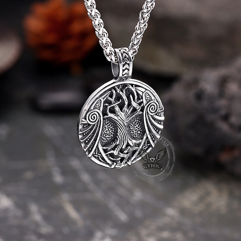 Yggdrasil Helm of Awe Stainless Steel Pendant