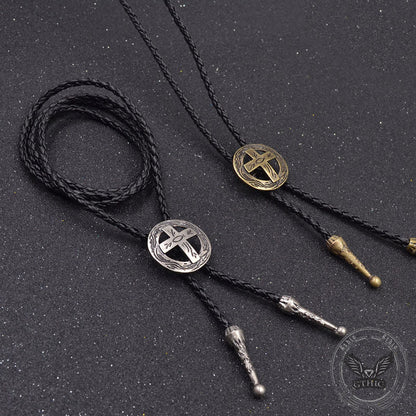 Western Cross Alloy Bolo Tie