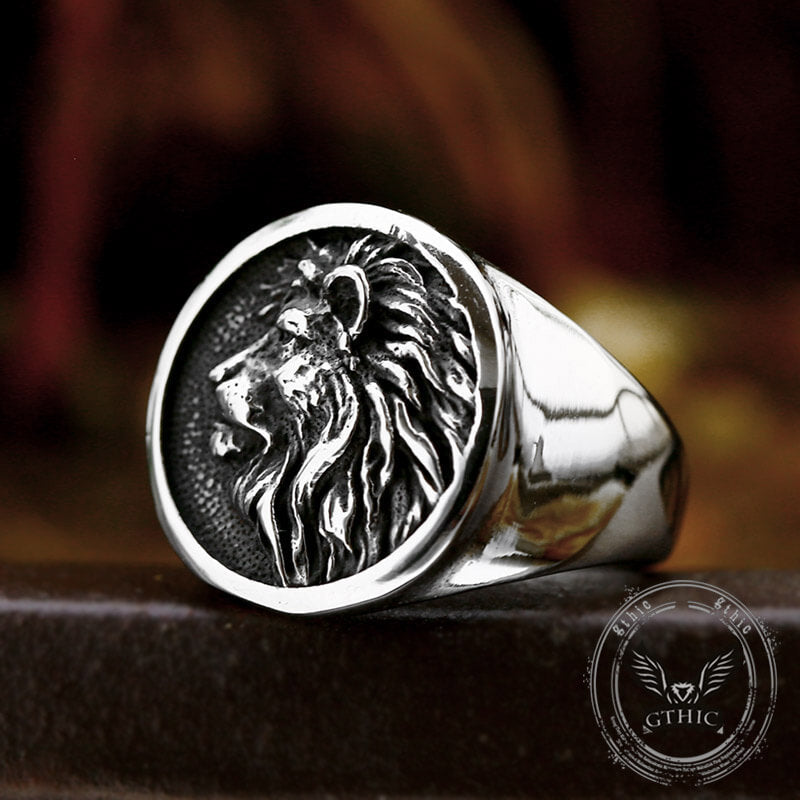 Wild Lion Stainless Steel Animal Ring