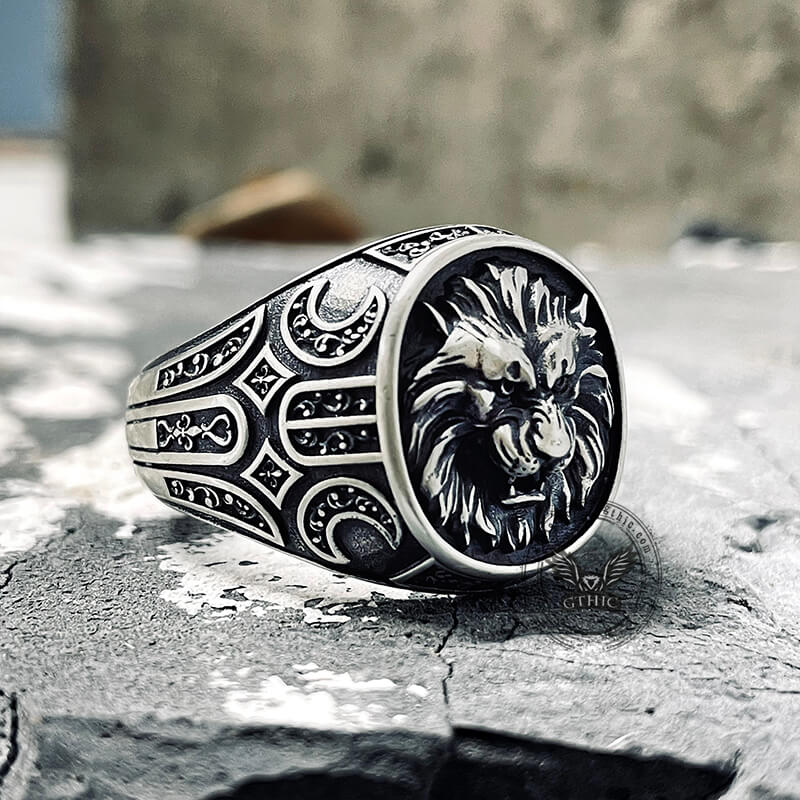 Wild Lion Sterling Silver Animal Ring