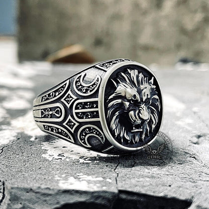 Wild Lion Sterling Silver Animal Ring