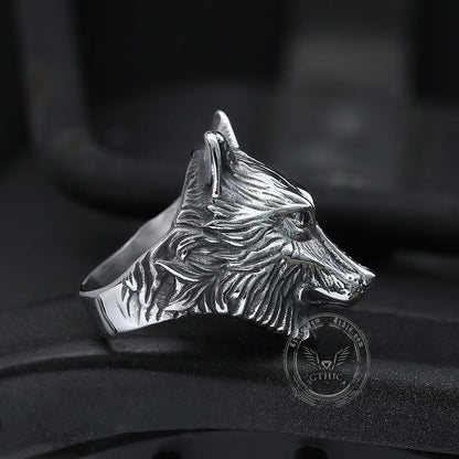 Wild Wolf 316l Stainless Steel Viking Ring