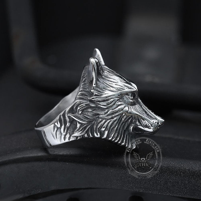 Wild Wolf 316l Stainless Steel Viking Ring