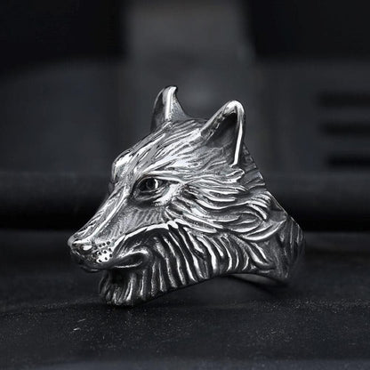 Wild Wolf 316l Stainless Steel Viking Ring