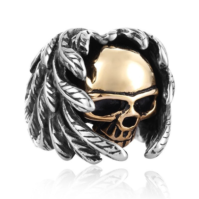 Winged Skull Ring / Steampunk Gothic Cool Biker Finger Rings / Punk Band