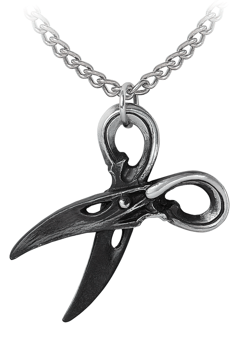 Witches Shears Pendant With Raven Beak Blades