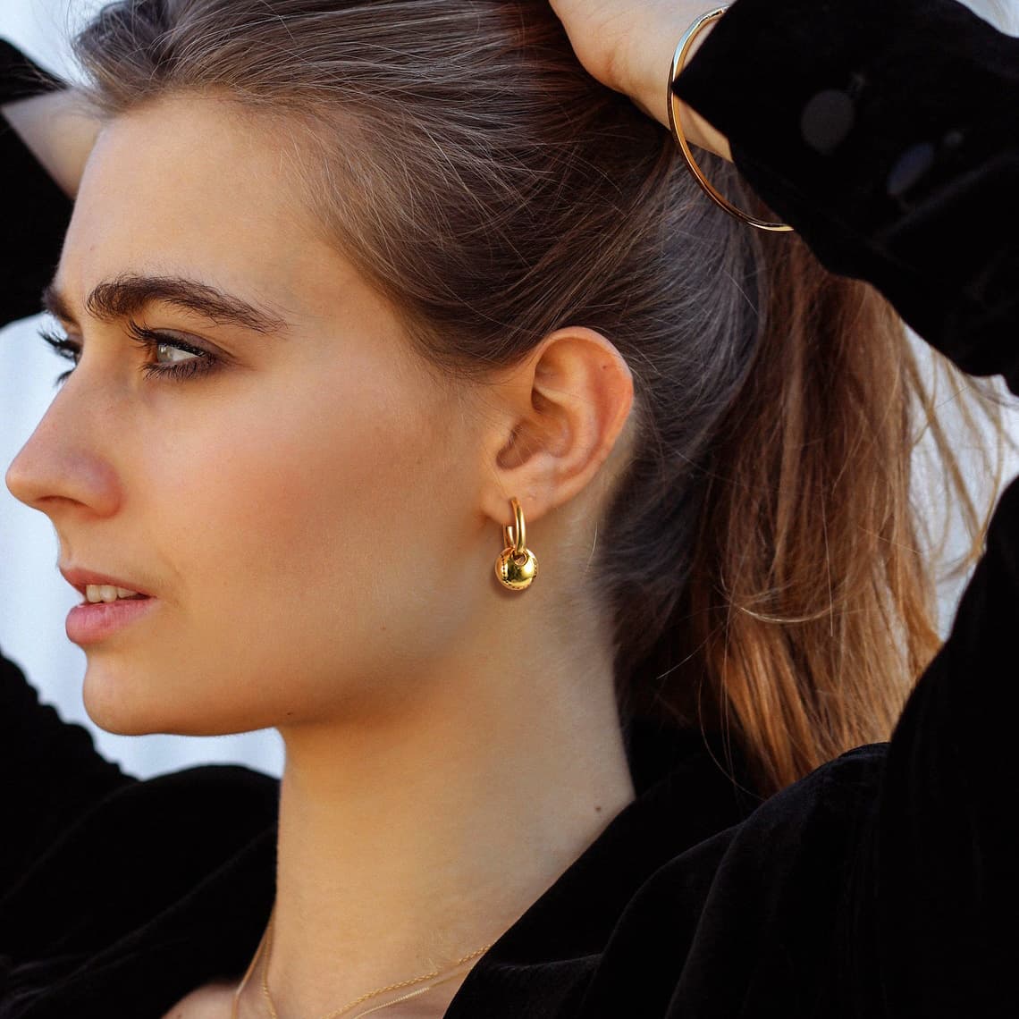 Baseball Drop Hoop Earrings for