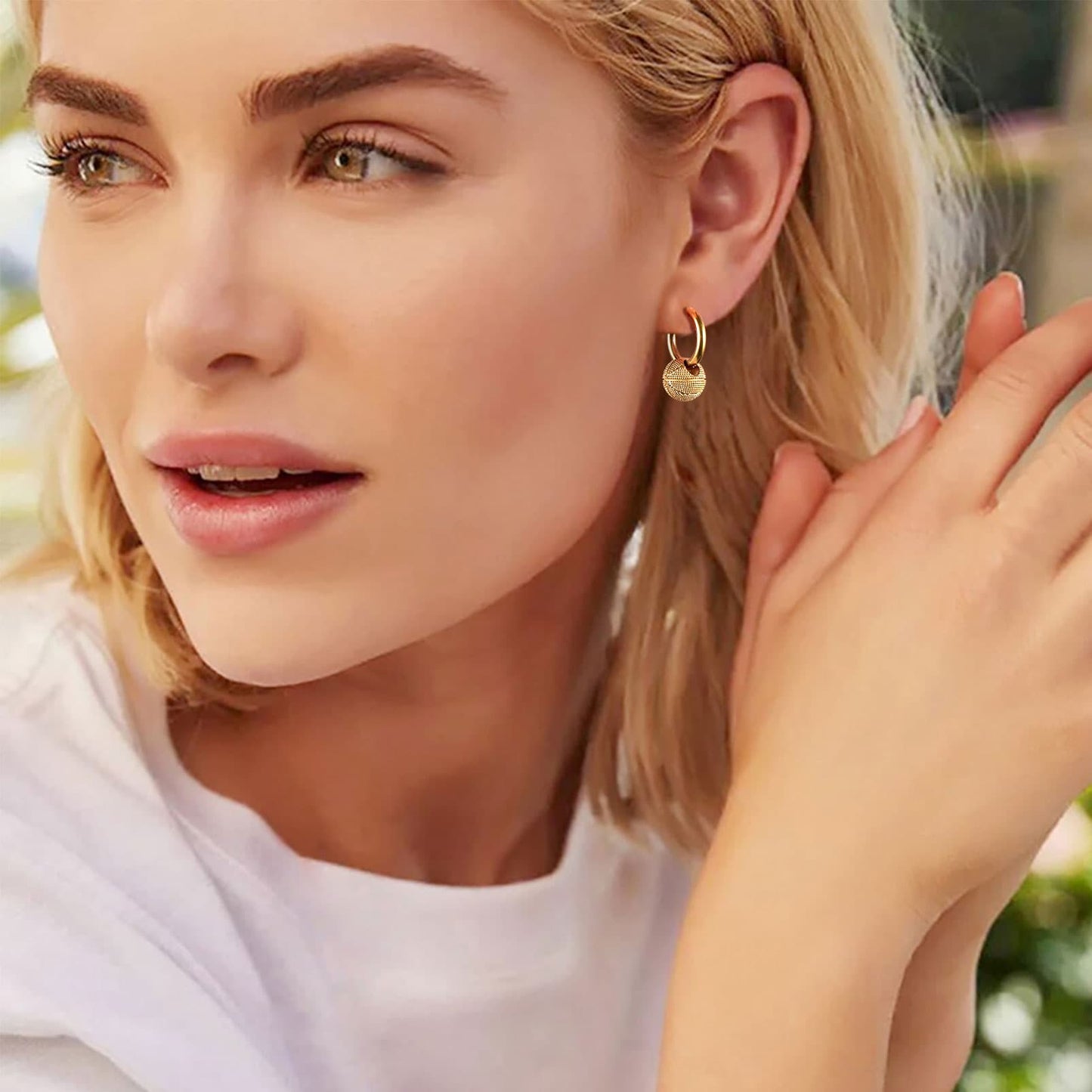 Basketball Dangle Hoop Earrings for