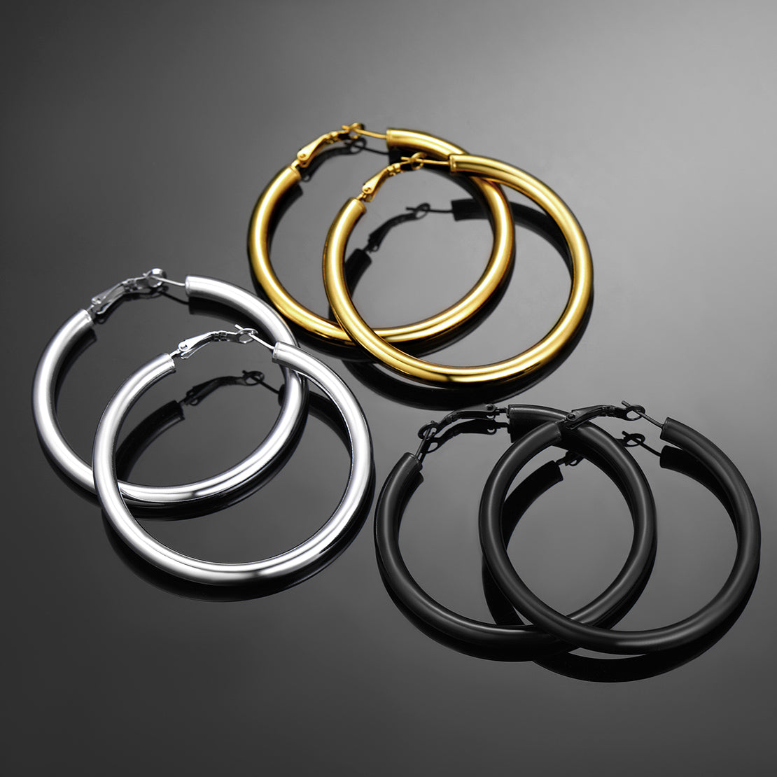 Chunky 5mm Hoop Earrings With Lobster Clasp for
