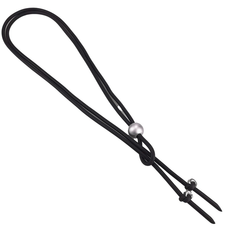 Long Necklace With Pearl and Screws / Punk Style Adjustable Rubber Accessories