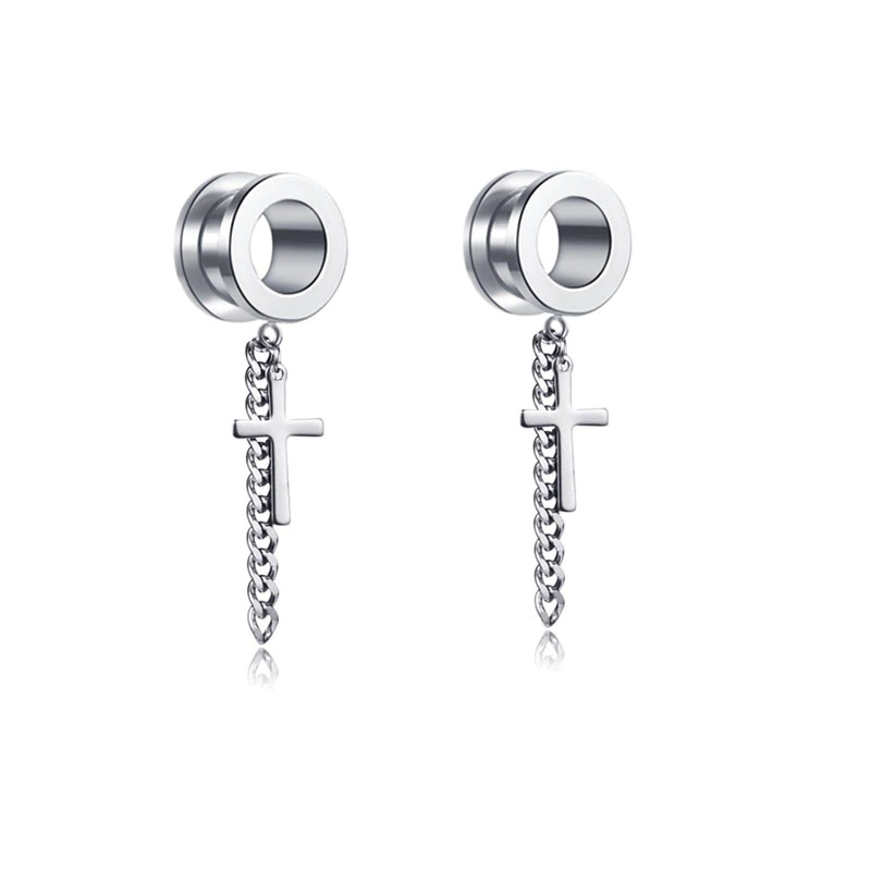 Gothic Stainless Steel Tunnels / 2pcs Ear Aesthetic Tunnel / Female Jewelry