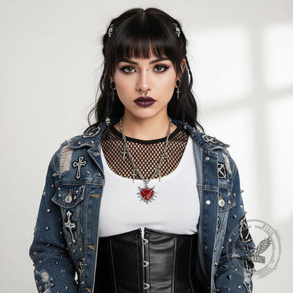 Y2k Love Sword Thorn Gothic Alloy Pendant