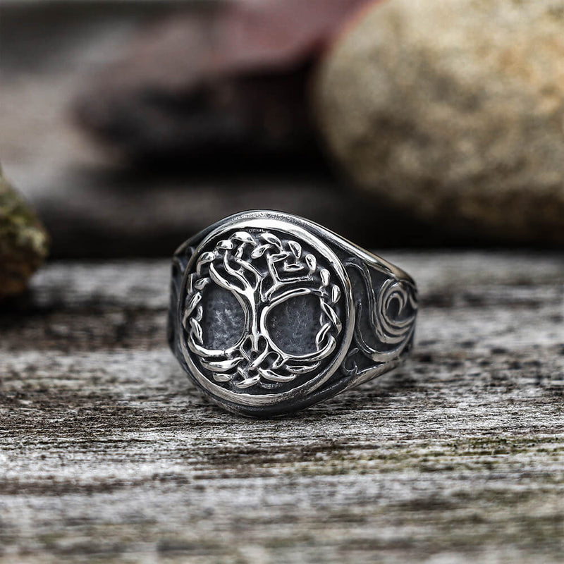 Yggdrasil Stainless Steel Viking Signet Ring