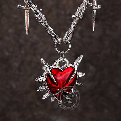 Y2k Love Sword Thorn Gothic Alloy Pendant