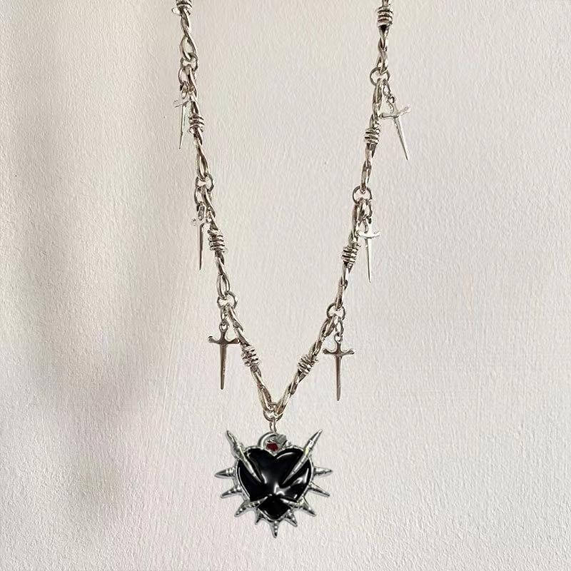 Y2k Love Sword Thorn Gothic Alloy Pendant