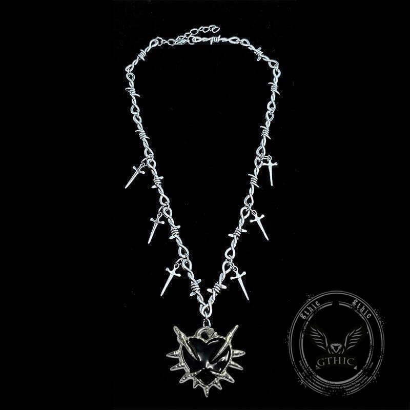 Y2k Love Sword Thorn Gothic Alloy Pendant